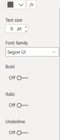 Bold/italic/underline for the text formatting.