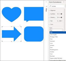 Anpassung der Shape-Formatierung